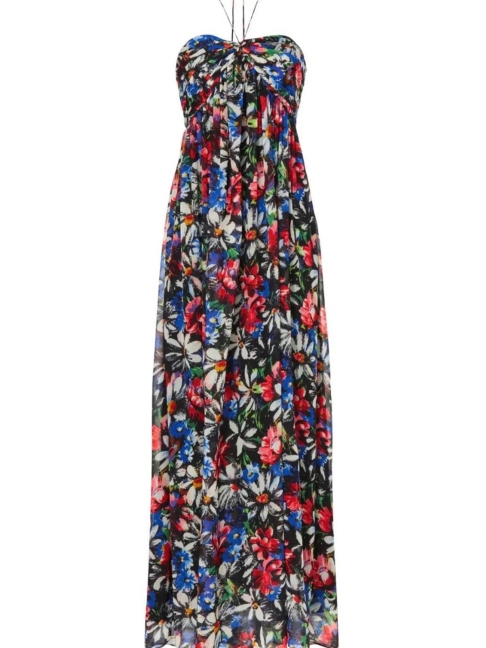 Ronny Kobo Avril Maxi Halter Midnight Floral Long Dress - size Small